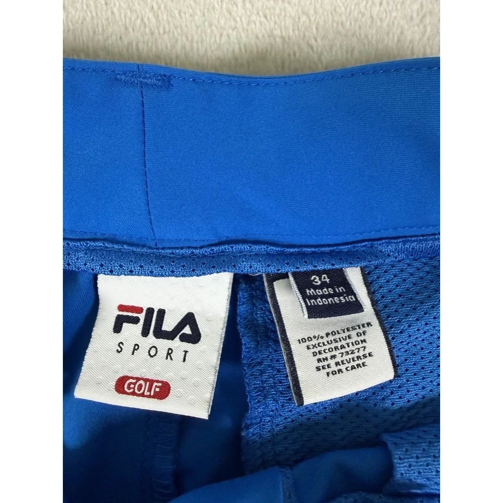 Fila Sport Performance Golf Shorts Men's Size 34 Blue Lightweight Stretch